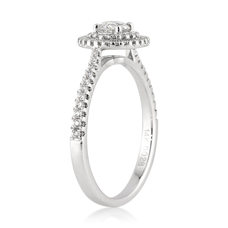 0.65ct Round Brilliant Cut Diamond Engagement Ring