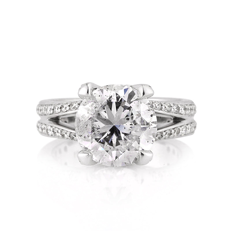 5.24ct Round Brilliant Cut Diamond Engagement Ring