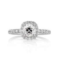 1.78ct Antique Cushion Brilliant Diamond Engagement Ring