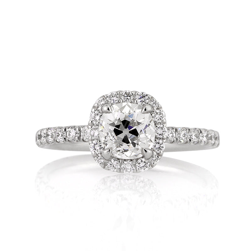 1.78ct Antique Cushion Brilliant Diamond Engagement Ring