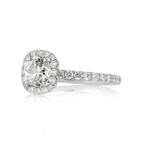1.78ct Antique Cushion Brilliant Diamond Engagement Ring