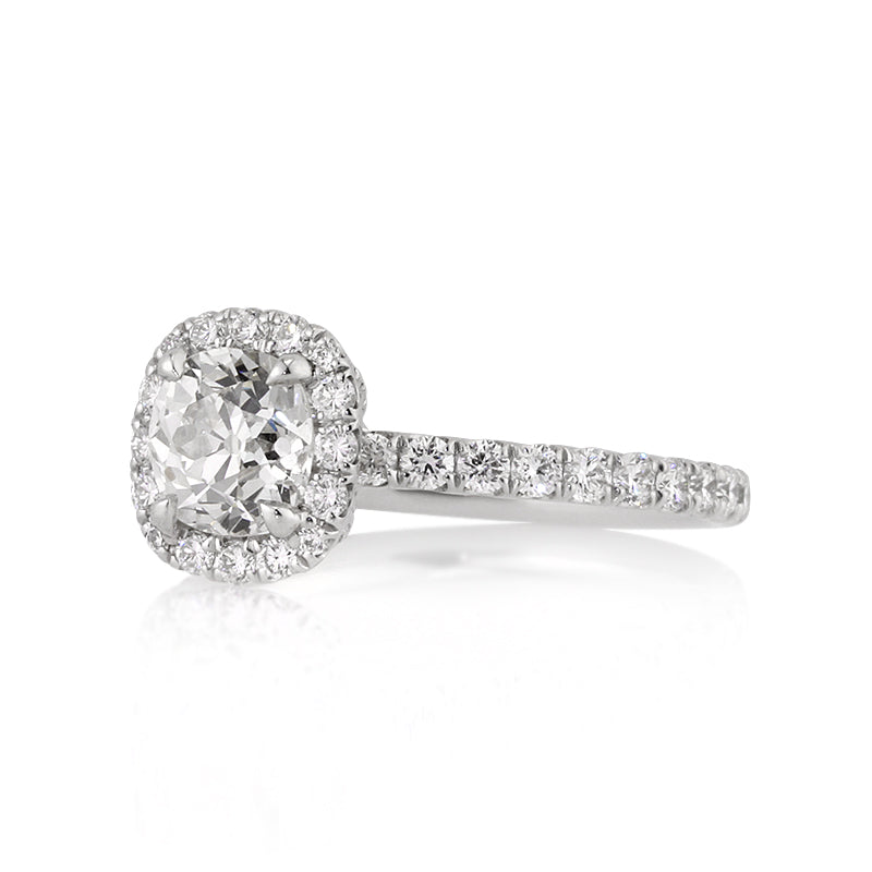1.78ct Antique Cushion Brilliant Diamond Engagement Ring