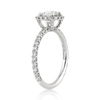 1.78ct Antique Cushion Brilliant Diamond Engagement Ring