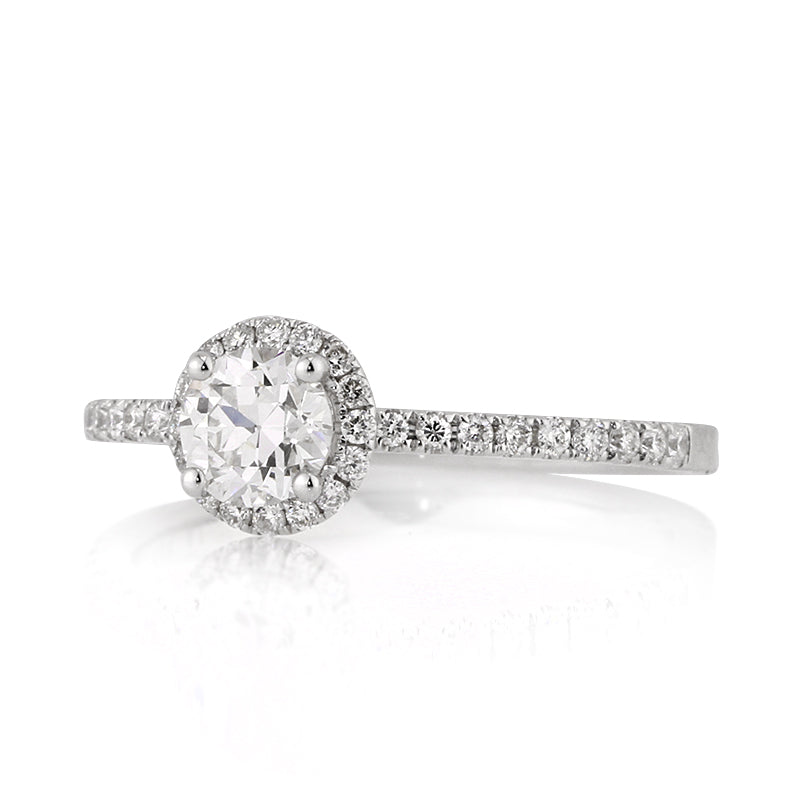 0.91ct Antique European Round Cut Diamond Engagement Ring