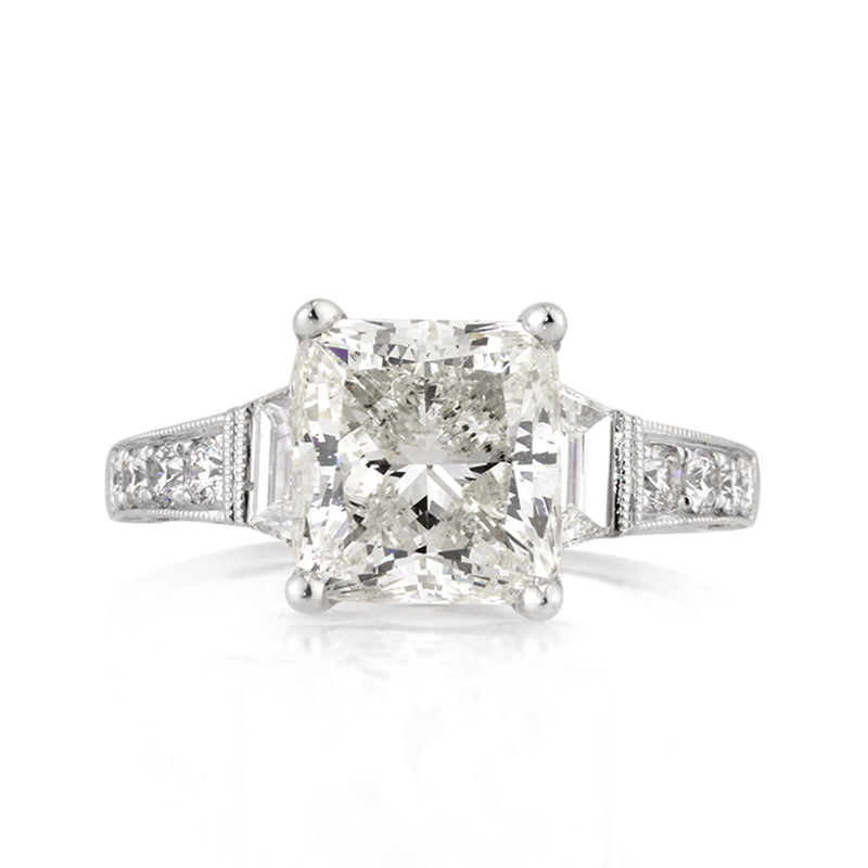 5.22ct Cushion Cut Diamond Engagement Ring