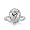 4.19ct Pear Shaped Diamond Engagement Ring