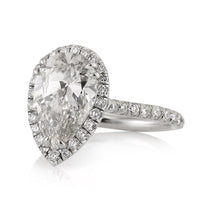 4.19ct Pear Shaped Diamond Engagement Ring
