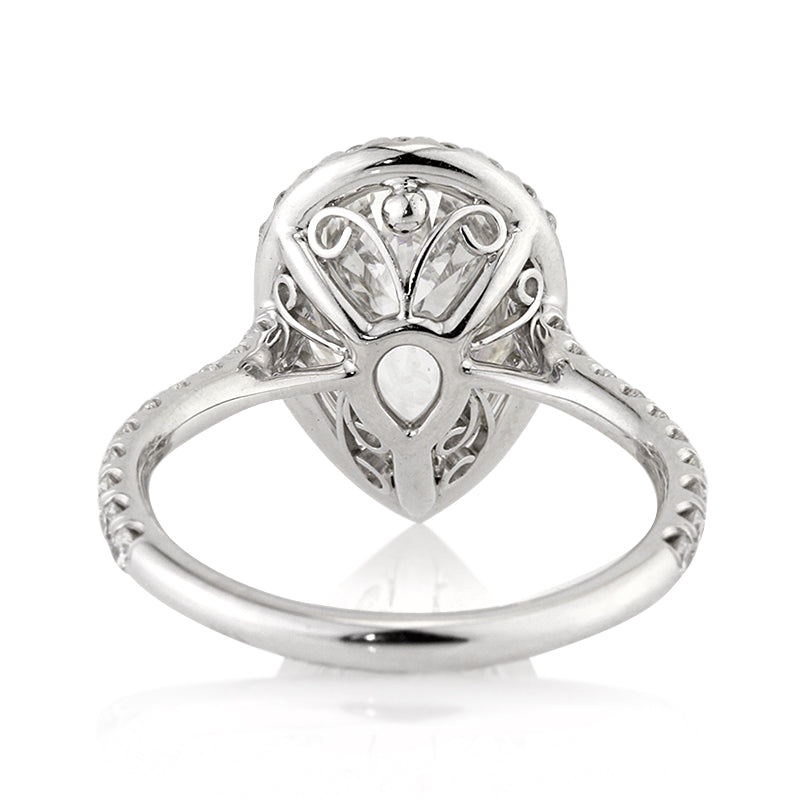 4.19ct Pear Shaped Diamond Engagement Ring