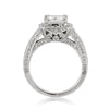 3.13ct Princess Cut Diamond Engagement Ring