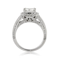 3.13ct Princess Cut Diamond Engagement Ring
