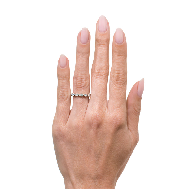 2.30ct Pear Shaped Diamond Eternity Band in Platinum