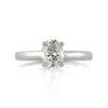 1.00ct Oval Cut Diamond Solitaire Engagement Ring