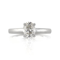 1.00ct Oval Cut Diamond Solitaire Engagement Ring
