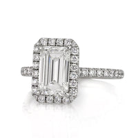 2.86ct Emerald Cut Diamond Engagement Ring
