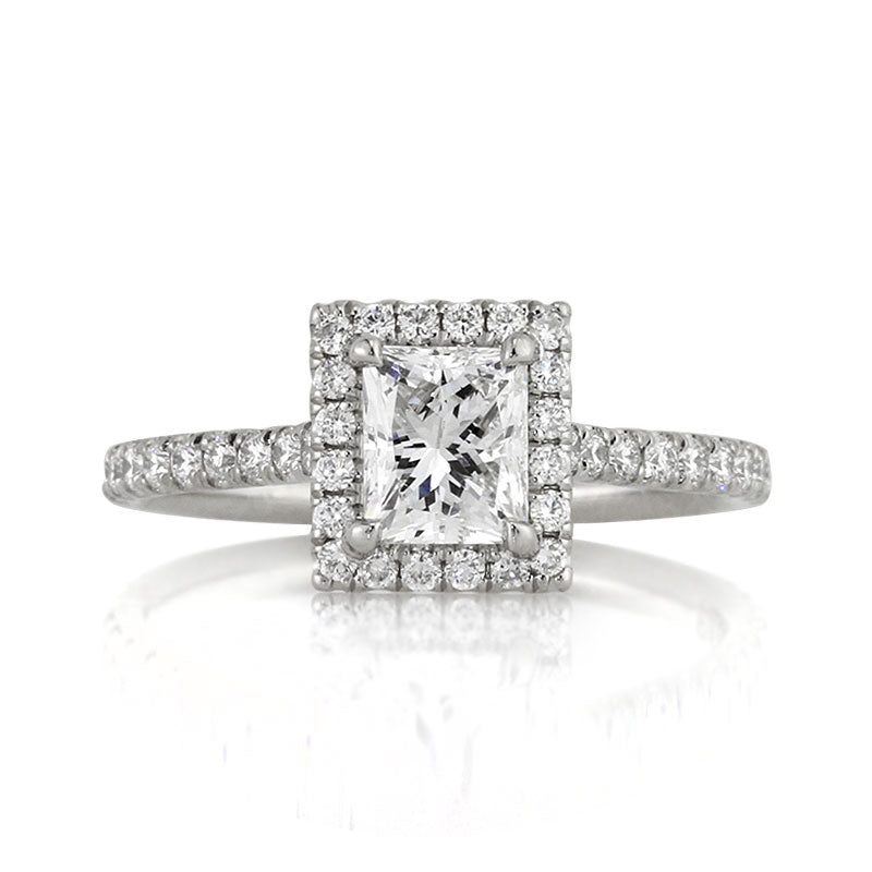 1.45ct Princess Cut Diamond Engagement Ring