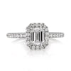 1.60ct Emerald Cut Diamond Engagement Ring