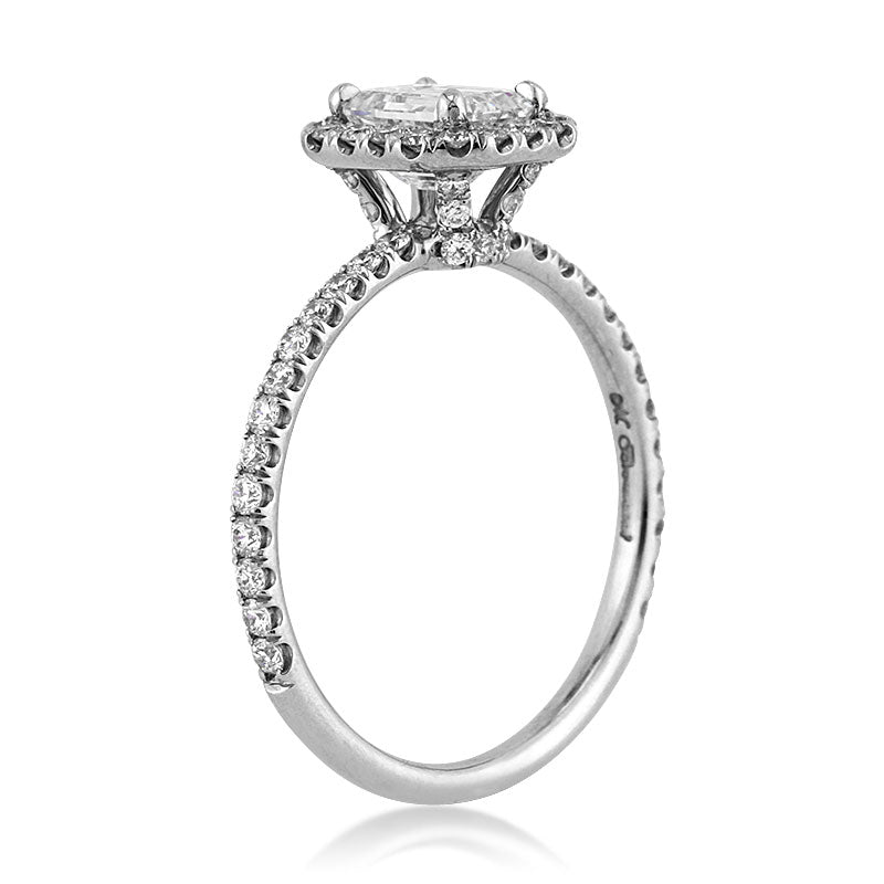 1.60ct Emerald Cut Diamond Engagement Ring