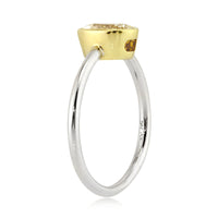 1.06ct Fancy Light Yellow Oval Cut Diamond Engagement Ring