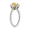 1.57ct Fancy Light Yellow Radiant Cut Diamond Engagement Ring