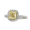 1.78ct Fancy Yellow Cushion Cut Diamond Engagement Ring
