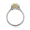 1.78ct Fancy Yellow Cushion Cut Diamond Engagement Ring