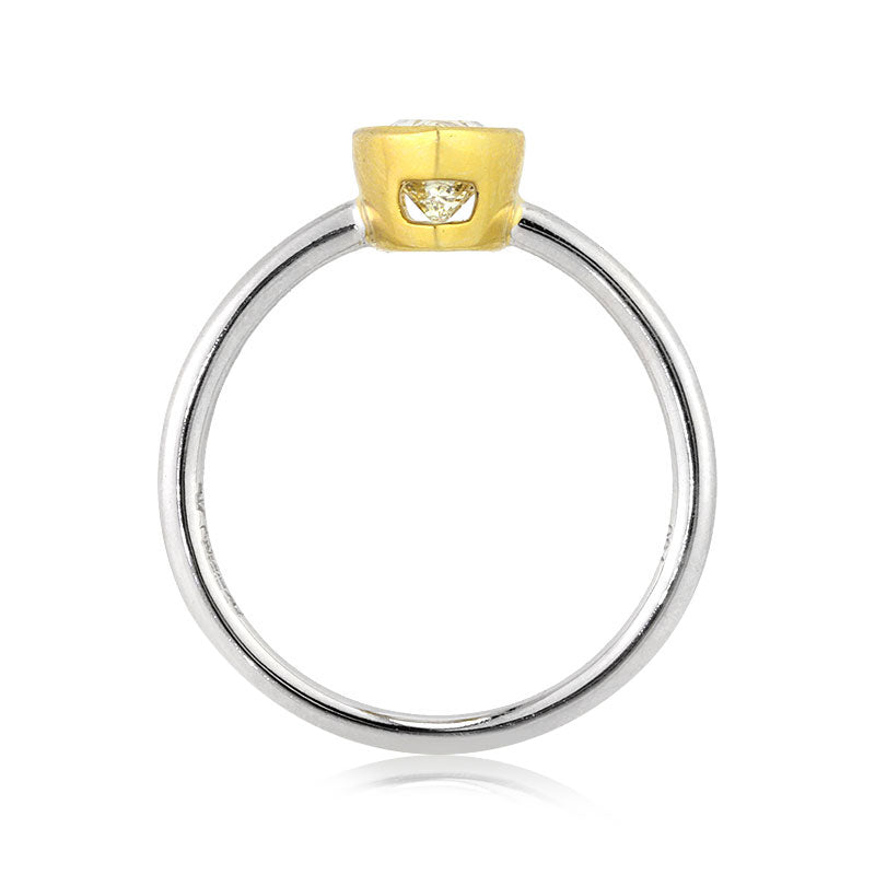 1.01ct Fancy Light Yellow Marquise Cut Diamond Engagement Ring