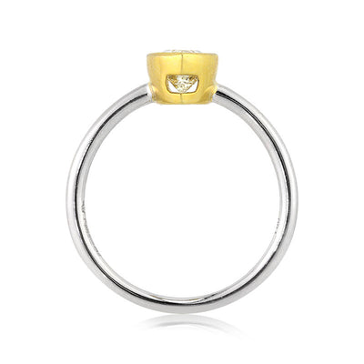 1.01ct Fancy Light Yellow Marquise Cut Diamond Engagement Ring
