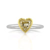 1.02ct Fancy Light Yellow Heart Shaped Diamond Engagement Ring