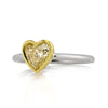 1.02ct Fancy Light Yellow Heart Shaped Diamond Engagement Ring