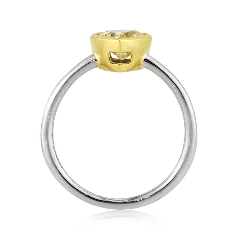 1.02ct Fancy Light Yellow Heart Shaped Diamond Engagement Ring
