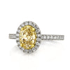 1.65ct Fancy Yellow Oval Cut Diamond Engagement Ring
