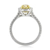 1.65ct Fancy Yellow Oval Cut Diamond Engagement Ring