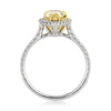 1.57ct Fancy Light Yellow Pear Shaped Diamond Engagement Ring