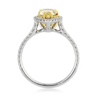 1.57ct Fancy Light Yellow Pear Shaped Diamond Engagement Ring