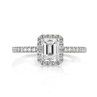 1.26ct Emerald Cut Diamond Engagement Ring