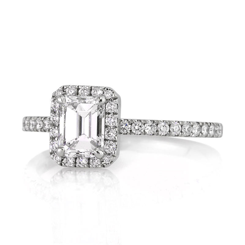 1.26ct Emerald Cut Diamond Engagement Ring