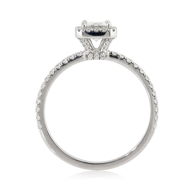 1.26ct Emerald Cut Diamond Engagement Ring