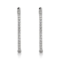 3.00ct Round Brilliant Cut Diamond Hoop Earrings