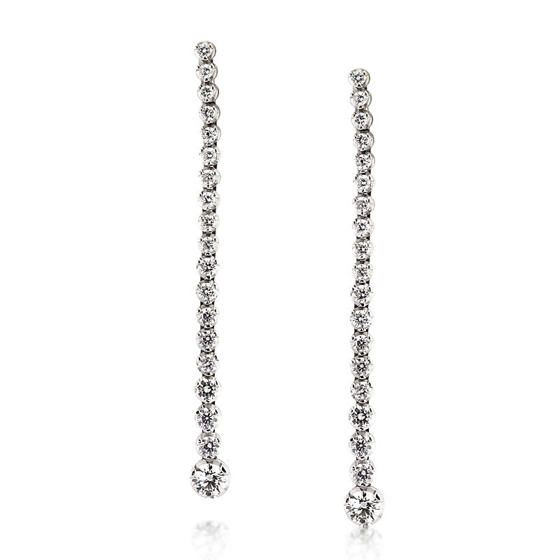 3.75ct Round Brilliant Cut Diamond Earrings