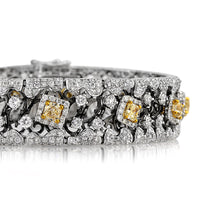 9.76ct Fancy Yellow and White Diamond Bracelet