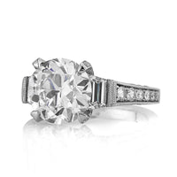 5.60ct Antique European Round Cut Diamond Engagement Ring
