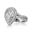 3.14ct Pear Shaped Diamond Engagement Ring