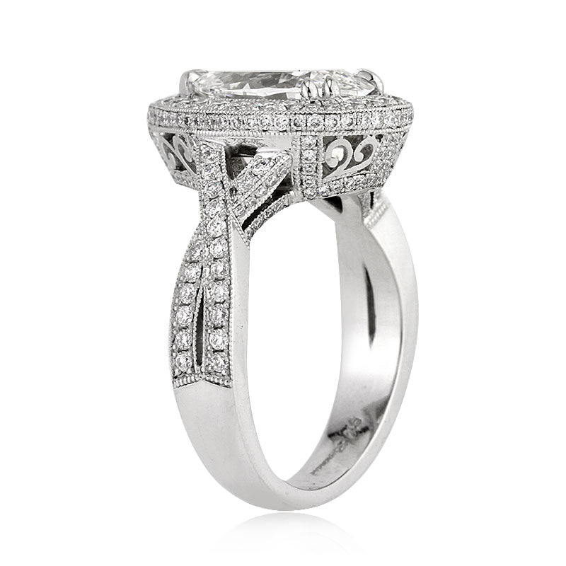 3.14ct Pear Shaped Diamond Engagement Ring