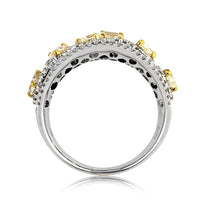 2.03ct Fancy Yellow and White Diamond Right-Hand Ring