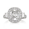 3.90ct Cushion Cut Diamond Engagement Anninversary Ring