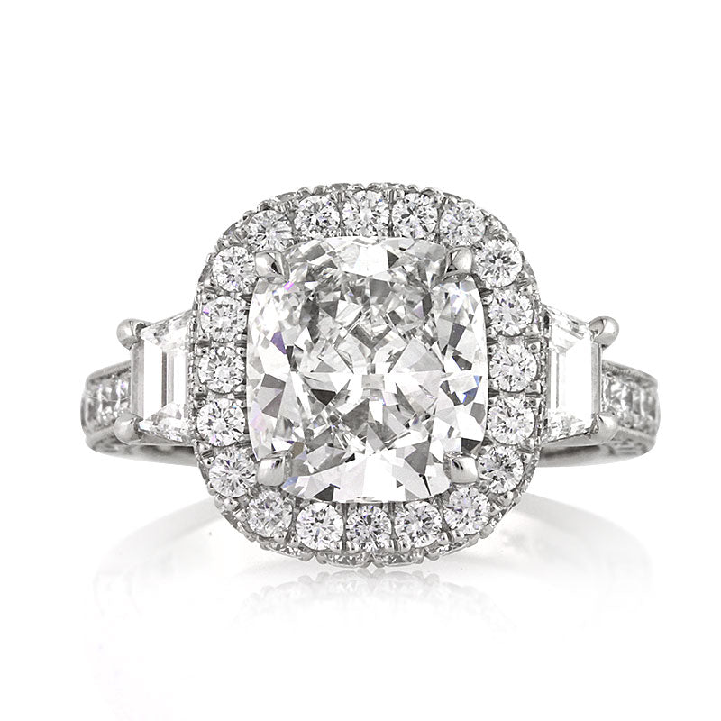 3.90ct Cushion Cut Diamond Engagement Anninversary Ring