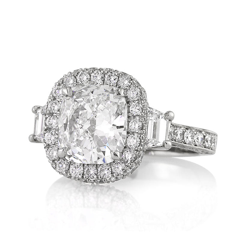 3.90ct Cushion Cut Diamond Engagement Anninversary Ring