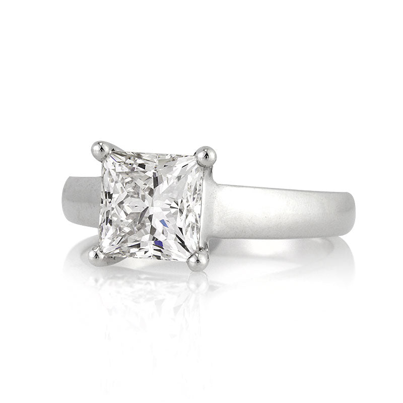 2.03ct Princess Cut Diamond Engagement Ring