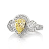 1.81ct Fancy Intense Yellow Pear Shaped Diamond Engagement Ring