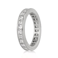 2.90ct Carré Cut Diamond Eternity Band in Platinum